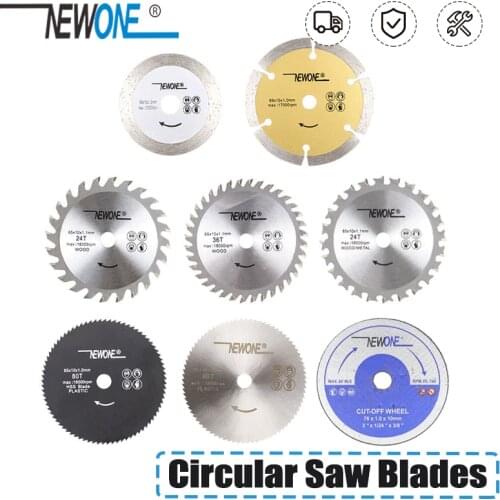 NEWONE Miter/Table/Circular Saw Blade Metal/Wood Cutting HSS/Diamond/TCT Tungsten Carbide Tipped Nitride Coat ATB Offset tooth