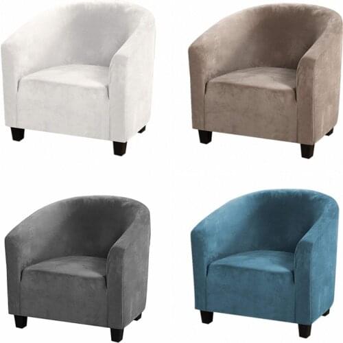 Stretch Velvet Sofa Cover Stretch Leisure Club Chair Slipcover Bath Tub Couch Cover Elastic Armchair Cover Washable Protector