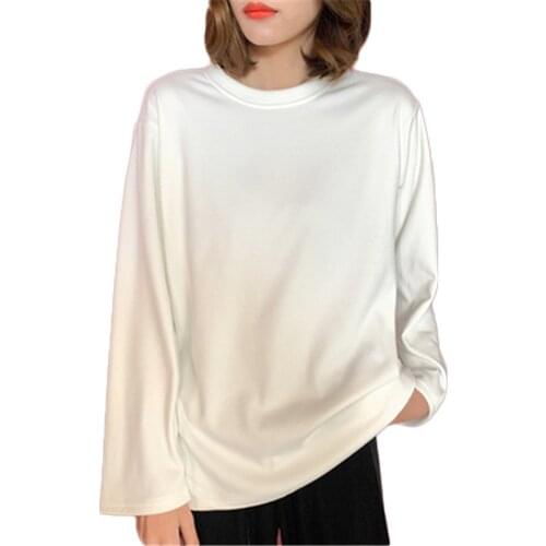 Toppies 2021 Vintage Womens Oversize T Shirts Spring Autumn Hole Summer Hip Hop Female Streetwear Casual Solid Lady Bottoming