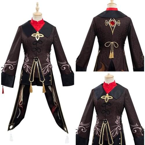 Genshin Impact HuTao Cosplay Costume Outfits Halloween Carnival Suit