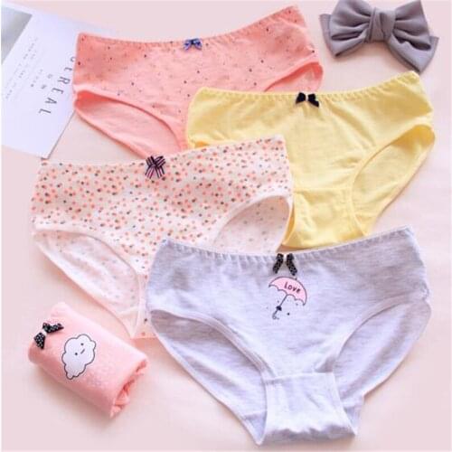 Cotton Panties girls underwear Briefs for Girls Panty Mid-Waist girls panties Underpants kids underwear 7pcs/lot SQ-518-7PCS