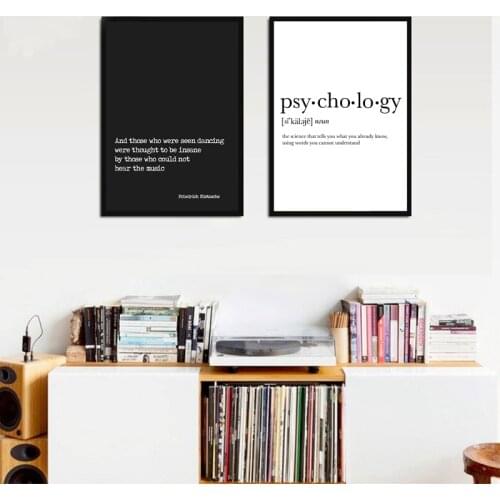 Canvas Painting Nordic Gift Print Black White Psycholog Wall Art Modular Funny Definition Picture Home Decor College Dorm Poster