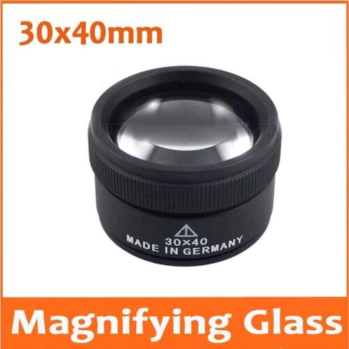 30X 40mm Metal Cylindrical Children Educational Magnifying Glass Pocket Magnifier Reading Glasses Jewelry appraisal Loupe