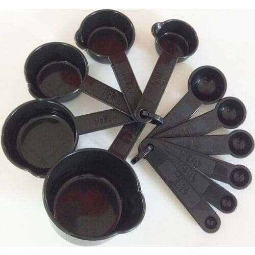 10pcs Multi Purpose Spoons/Cup Measuring Tools PP Baking Accessories Stainless Steel/Plastic Handle Kitchen Gadgets