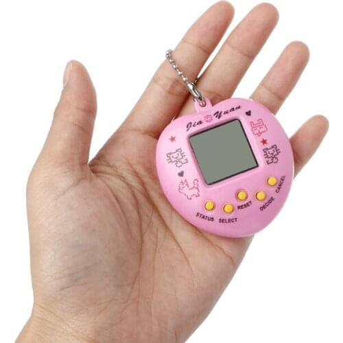 N0HC LCD Virtual Digital Pet Handheld Electronic Game Machine With Keychain Heart Shape