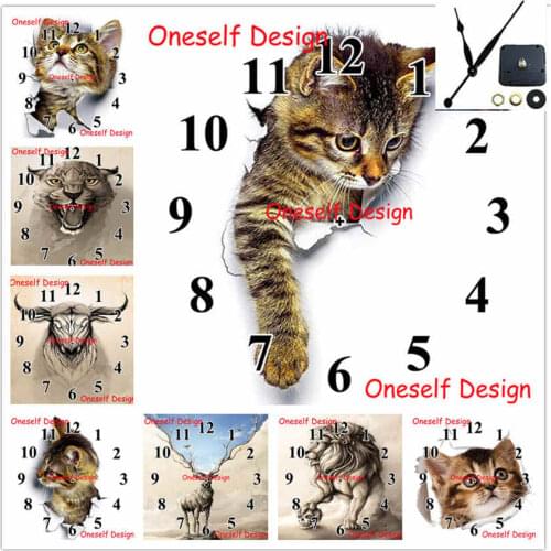 Diy diamond art kit 5d diamond painting full with Mechanical clock 5d diamond embroidery full clock diamond mosaic wall sticker