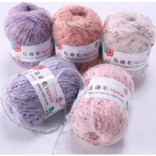 New Arrival Mohair Yarn for Woven Hand Knitting Crochet knitting For Sweater Scarf Hathilos para tejer 50g/ball