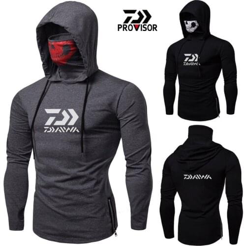 New Daiwa Fishing Hoodies Men Spring Autumn Jackets Full Sleeve Plus Size Breathable Coats Outdoor Camping Warm Fishing Clothing