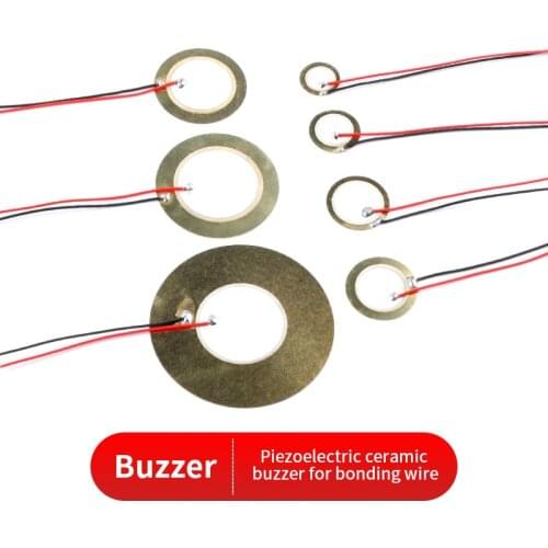 10PCS Piezoelectric Piezo Ceramic Wafer Plate Dia 35MM 50MM,With wire 12MM 15MM 18MM 20MM 27MM 35MM 50MM For Buzzer Loudspeake