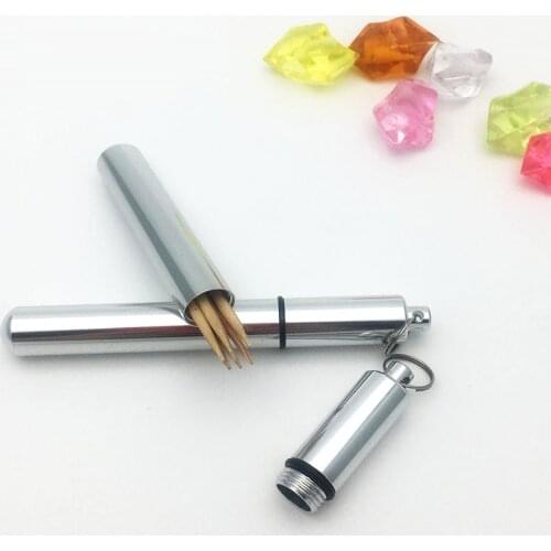 Portable Rustproof Stand For Toothpick Durable Stainless Steel Toothpick Holder Outdoor Travel Seal Storage Container Box Case