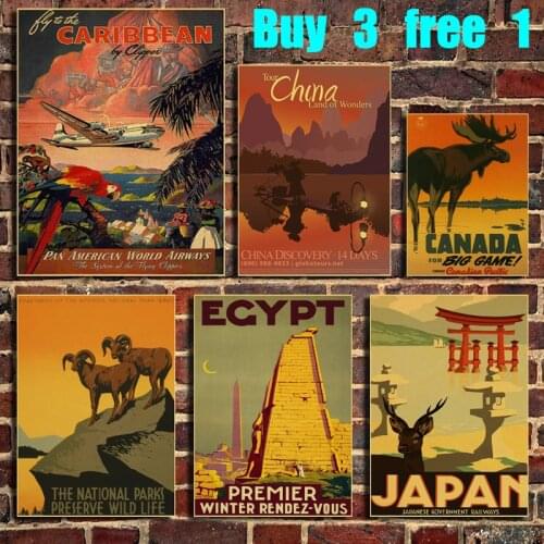 TRAVEL & RAILWAYS Posters Wall Stickers vintage Poster Prints High Definition wall art painting For Livingroom Home Decoration