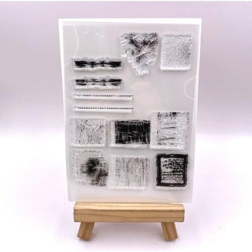 ZFPARTY Texture Transparent Clear Silicone Stamps for DIY Scrapbooking/Card Making/Kids Crafts Fun Decoration