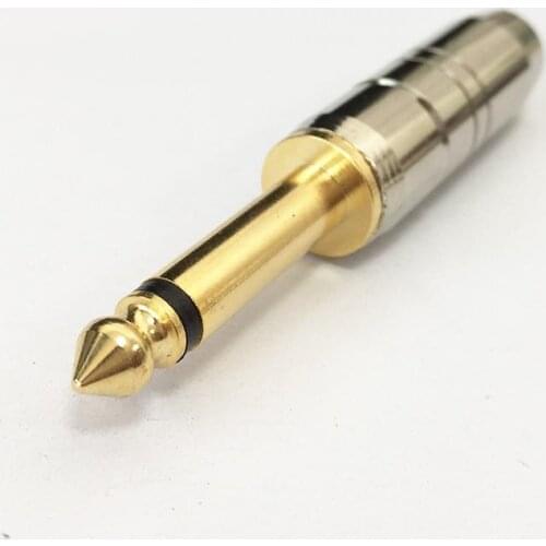 6.35mm 6.5 connector male mono soldering plug for microphones audio equipment terminal