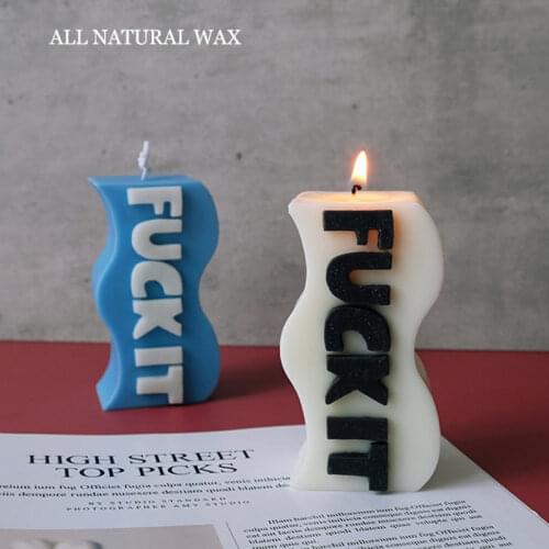 3D Letters Waves Silicon Candle Mould DIY Geometric Aromatic Candle Making Resin Candle Making Gifts Craft Supplies Home Decor