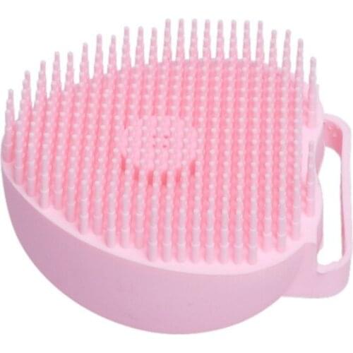 Silicone Bath Brush Shower Scrubber with Gel Dispenser Massage Exfoliating Comb