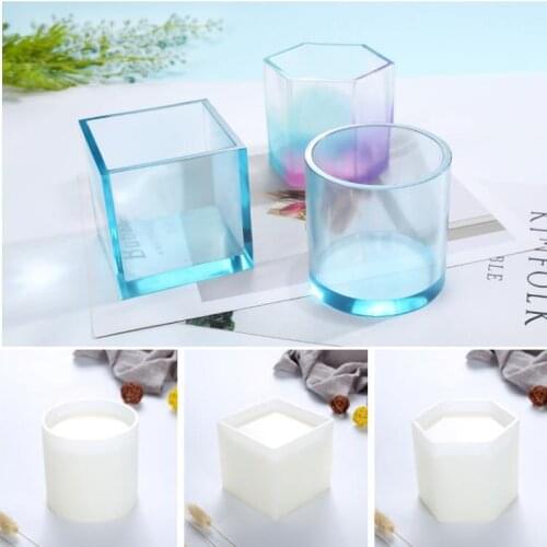 Diy Square Round Pen Holder Crystal Silicone Casting Molds for Uv Epoxy Resin Molds Diy Jewelry Making Findings Supplies Kits