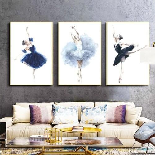 Modern Abstract Portrait ballerinas Oil Painting on Canvas Posters and Prints Wall Art Pictures for Living Room Decor No Frame