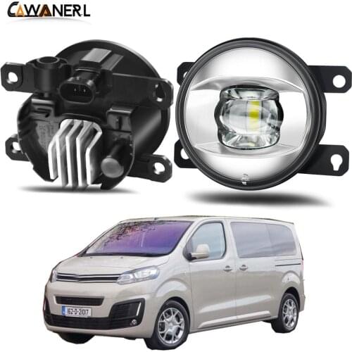 Fog Light Assembly For Citroen SpaceTourer 2016 2017 2018 Car Right + Left LED Lens Fog Lamp Daytime Running Light 30W H11 12V