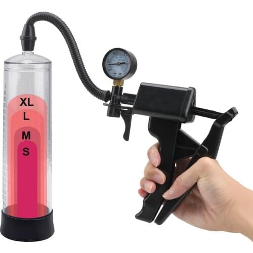 Enlargement Delayed Ejaculation Erection Vacuum Pump Penis Pump Penis Extender Penis With Master Pressure Gauge Sex Toy For Men
