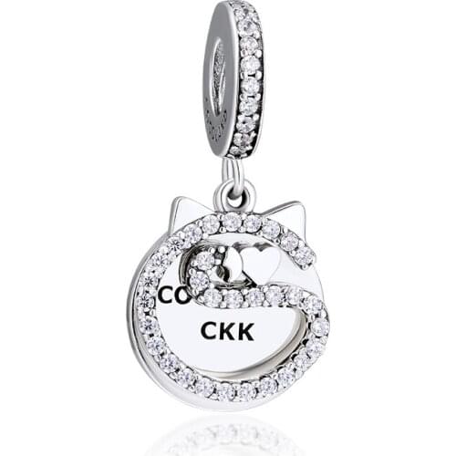 Beads fits for Bracelets Necklaces Love Swan Charms 100% 925 Sterling-Silver-Jewelry Free Shipping