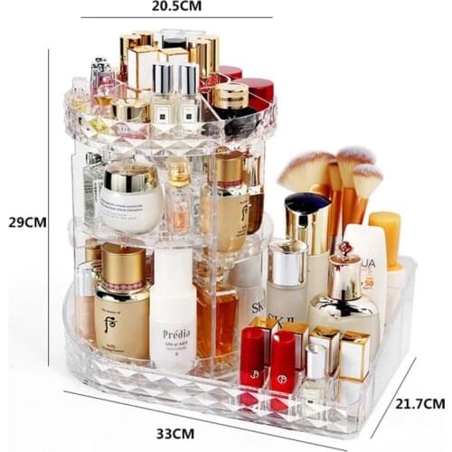 Rotating Acrylic Large-Capacity Cosmetic Storage Box Dustproof Multifunctional Detachable Lipstick Skin Care Product Storage Box