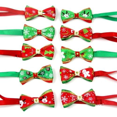 100pcs Dog Grooming Accessories Christmas Pet Supplies Pet Dog Cat Bow Ties Pet Bowknot Pet Supplies