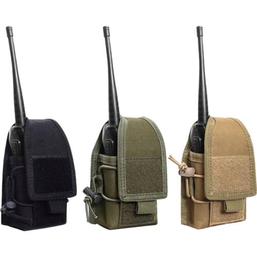 1000D Tactical Molle Radio Walkie Talkie Pouch Wasit Bag Holder Portable Interphone Holster Carry Bag for Outdoor Hunting