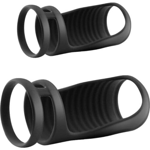 2pcs/set Silicone Dual Penis Ring with Taint Teaser Cock Ring Longer Harder Stronger Adult Sex Toys