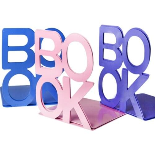 50 pieces (25 pair) New Fashion Design Metal Bookends Office Student creative bookshelf