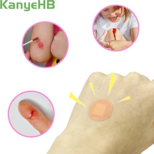 50pcs Ultra-Thin Waterproof Breathable Round Band Aid Adhesive Bandages Home Travel First Aid Kit for Children Kids A188