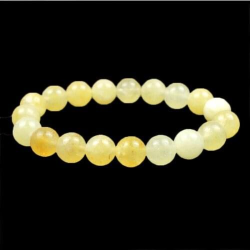 6/8/10mm Natural Jewelry Citrines Yellow Amethysts Stone Loose Beads Bracelet Charms Yoga Men And Women Meditation Amulet