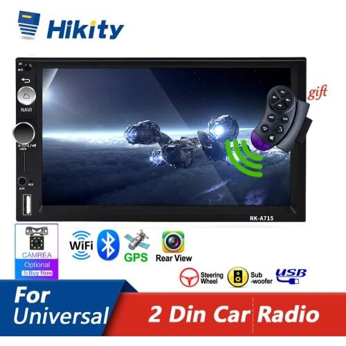 Hikity Universal 2 din Car Multimedia Player Autoradio Stereo 7" Touch Screen Video MP5 WIFI Player Auto Radio Backup Camera