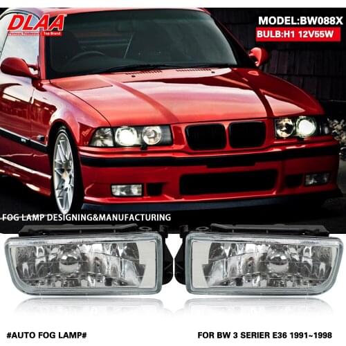 DLAA For Serier E36 1991 1992 1993 1994 1995 1996 1998 Front Fog Lights Car Styling Spot Light Fog Lamps With Switch - 1 Pair
