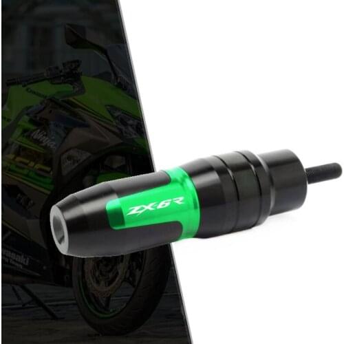 For KAWASAKI ZX-6R ZX6R ZX 6R ZX-636 ZX636 NINJA Motorcycle CNC Frame Crash Pads Exhaust Sliders Crash Protector With logo