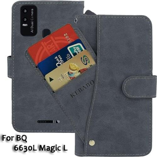 Leather Wallet BQ 6630L Magic L Case 6.53" Flip Fashion Luxury Front Card Slots Cases Cover Business Magnetic Phone Bags
