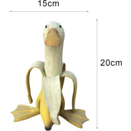 Banana Duck Ornament Exquisite Garden Decoration Resin Outdoor Cute Yard Art for Patio