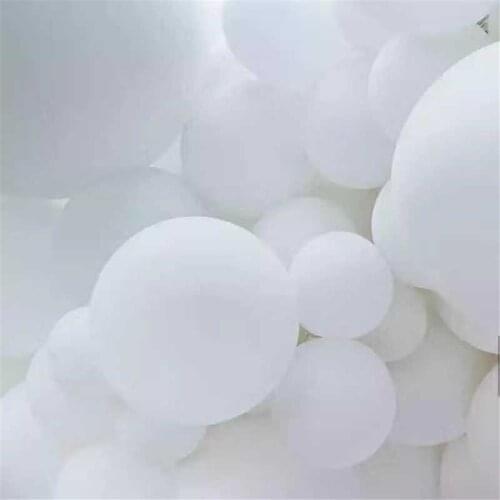 Matte Pure White Balloons Wedding Decoration Birthday Party Baby Shower Round Helium Ballon 5 "10" 12 "18" 36 " Balloon Decor
