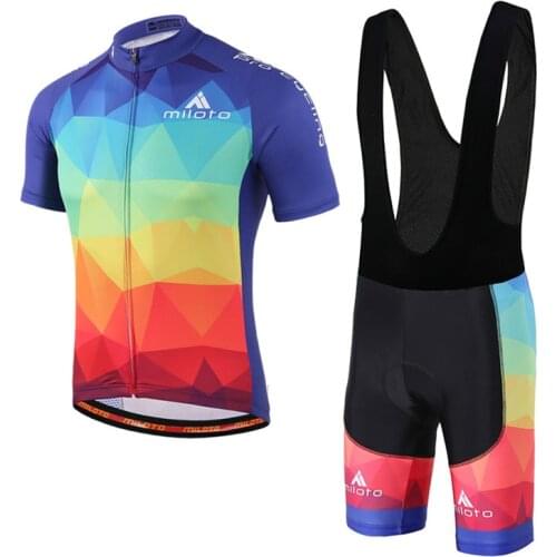 MILOTO Pro Cycling Jersey Set Summer Cycling Wear Mountain Bike Clothes Bicycle Clothing MTB Bike Cycling Clothing Cycling Suit