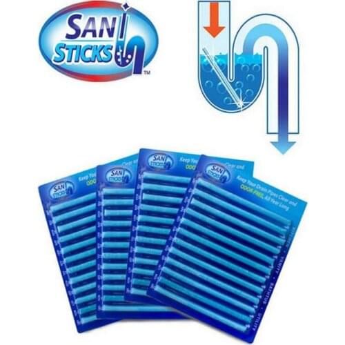 12/set Sani Sticks Oil Decontamination The Kitchen Toilet Bathtub Drain Cleaner Sewer Cleaning Rod Convenient Sewer Hair Clear