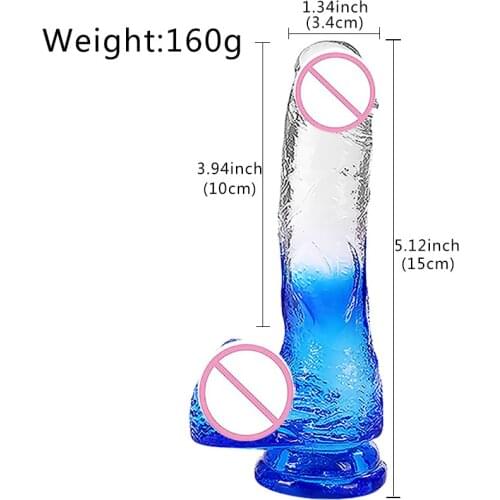 Translucent Soft Jelly Big Dildo Realistic Fake Dick Artificial Penis Anal Butt Plug Adult Sex Toys for Woman Men Vagina Massage