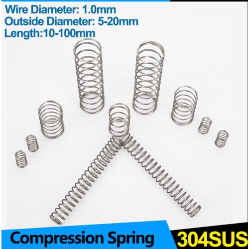 Stainless Steel Compression Spring Wire Diameter 1.0mm Y-type Shock Absorbing Return Spring Damping Pressure SUS Spring Custom