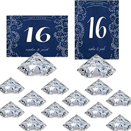 100pcs luxury Diamond Number card Holder Wedding engagement banquet baby shower birthday company dinner event Table decoration