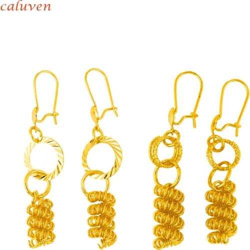 Earring-Springs Round Gold Color Jewelry Ethiopian Earrings for Women/Girl Arab African Eritrea Habesha Gifts