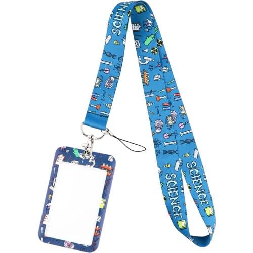 DZ2259 Chemistry Teacher Lanyard for Key Student Neck Strap lanyard Card ID Badge Holder Key Chain Key Holder Rope Accessories