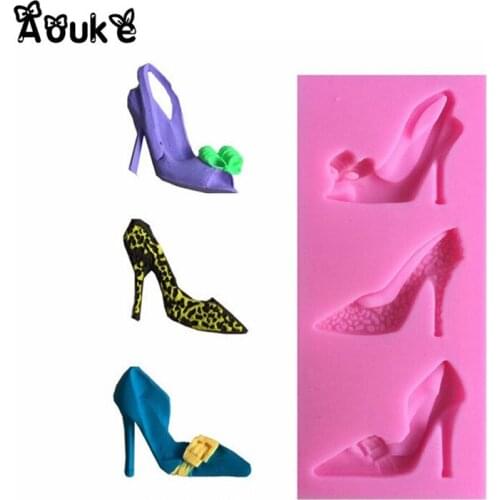 High Heels Silicone Mold Cake Chocolate Molds Cookies Pastry Pudding Ice Cube Mould Wedding Decoration DIY Baking Tools