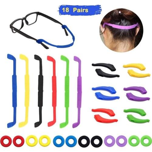 Silicone Eyeglasses Straps Ear Grip Hook Eyewear Retainer Eyeglasses Holder Set Ear Hooks Grip Holder Eyewear Ear Lock Anti Slip