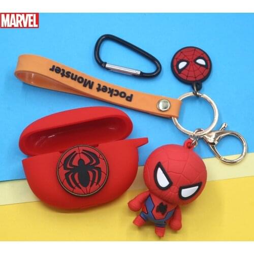 Marvel Silicone Earphone Cover Case For Huawei Freebuds 4i Headset Protector Shell Accessories For Freebuds 4i Case With Keyring