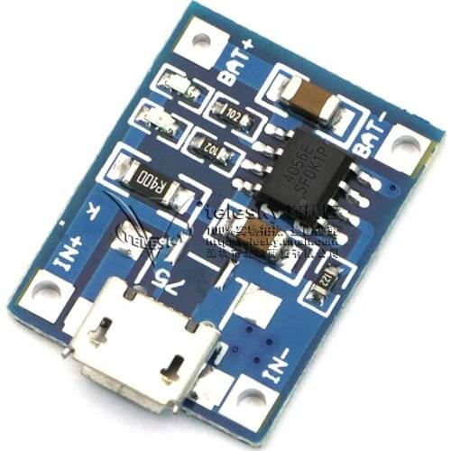 TP4056 1A Lithium Battery Charging Power Module Board Punch Micro Connector Micro USB