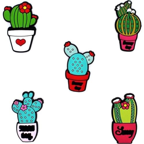 Cactus Shoe Decoration Buckle Charm Accessories single piece DIY Combination Jibz for croc Bracelets party Gifts