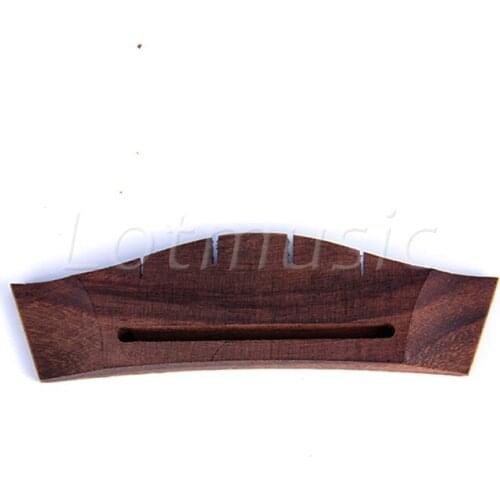 Ukulele Bridge Rosewood for Ukelele Uke Hawaii Guitar Parts Replacement Slotted